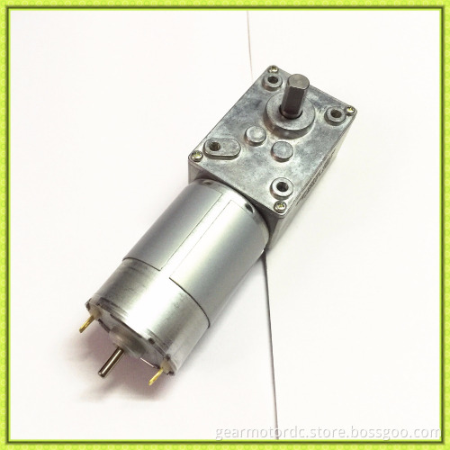long life low noise right angle 6mm shaft 24 vdc worm gear motor